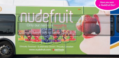 Nudefruit bus ad