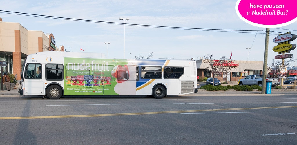 Nudefruit bus ad